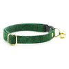 Cat Collar - "Cedar Lodge" - Woodland Forest Pine Tree Green Cat Collar / Fall, Winter, Nature, Christmas / Breakaway Buckle or Non-Breakaway / Cat, Kitten + Small Dog Sizes