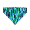 Cat Bandana - "Geometric Forest" - Green, Blue & Teal Bandana for Cat + Small Dog / Slide-On Over the Collar Bandana