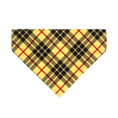 Cat Bandana - "Iconic" - Yellow Tartan Plaid Bandana for Cat + Small Dog / Slide-On Over the Collar Bandana