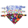 Cat Bandana - "Midnight Garden" - Black Tropical Floral Bandana for Cat + Small Dog / Slide-On Over the Collar Bandana