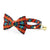 Bow Tie Cat Collar Set - "Bonfire Blaze" - Plaid Cat Collar with Bow Tie / Rust Red, Green & Blue / Cat, Kitten, Small Dog Sizes