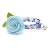 Cat Collar - "Porcelain Paisley" - Floral Blue Cat Collar / Breakaway Buckle or Non-Breakaway / Cat, Kitten + Small Dog Sizes