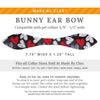 Cat Collar and Bunny Ear Bow Set - "Chalk It Up To Love" - Valentine's Day Black & Red Heart Cat Collar w/ Matching Bunny Bow Tie / Tie-On Scarf / Cat, Kitten + Small Dog Sizes