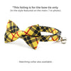 Cat Bow Tie - "Iconic" - Yellow Plaid Bow Tie for Cat / Cat + Small Dog Bowtie