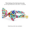 Cat Bow Tie - "Morning Song" - Mint Robin's Egg Blue Floral Bow Tie for Cat / Spring, Easter + Summer / Cat + Small Dog Bowtie