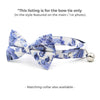 Cat Bow Tie - "Porcelain Paisley" - Blue Floral Bow Tie for Cat / Winter, Spring, Wedding / Cat + Small Dog Bowtie