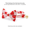 Valentine's Day Cat Bow Tie - "Lovestruck" - Pink & Red Cupid Hearts Bow Tie for Cat / Cat + Small Dog Bowtie