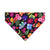 Cat Bandana - "Midnight Garden" - Black Tropical Floral Bandana for Cat + Small Dog / Slide-On Over the Collar Bandana