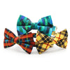 Bow Tie Cat Collar Set - "Geometric Forest" - Teal, Blue & Green Cat Collar with Bow Tie / Cat, Kitten, Small Dog Sizes