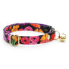 Bow Tie Cat Collar Set - "Midnight Garden" - Black Tropical Floral Cat Collar with Bow Tie / Cat, Kitten, Small Dog Sizes