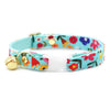 Cat Collar - "Morning Song" - Mint Robin's Egg Blue Floral Cat Collar / Spring + Summer / Breakaway Buckle or Non-Breakaway / Cat, Kitten + Small Dog Sizes