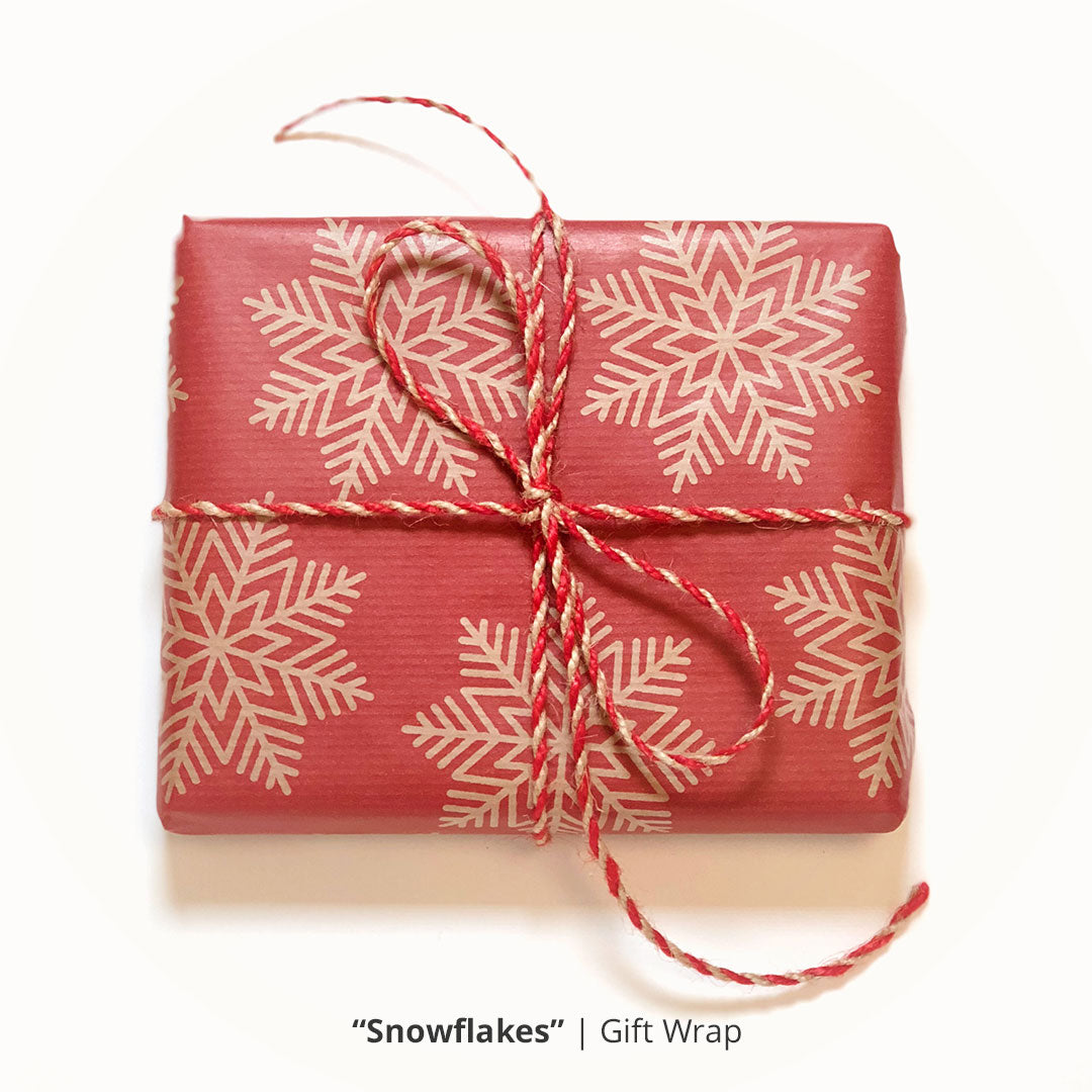 Christmas Wrapping Paper Black & White Snowflake Gift Wrap 