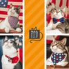 Pet Bandana - "Freedom Stars" - 4th of July Bandana for Cat + Small Dog / Independence Day / Slide-on Bandana / Over-the-Collar