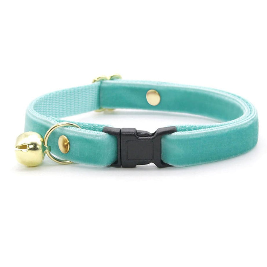 Tiffany Blue Velvet Dog Collar Light Blue Velvet Collar 