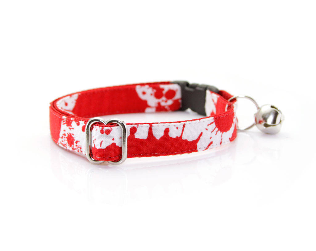  2 Pack cat Collar Halloween,Breakaway Small Dog Collars with  Bell and Flower Charm : Pet Supplies