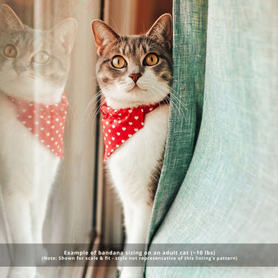 Pet Bandana - "Freedom Stars" - 4th of July Bandana for Cat + Small Dog / Independence Day / Slide-on Bandana / Over-the-Collar