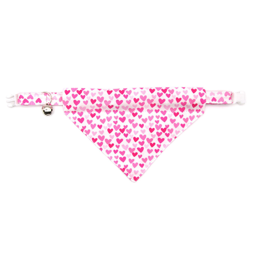 Pixel Valentines Heart Dog and Cat Collars/ Pink Cute Pattern 