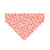 Pet Bandana - "Flamingo Palms - Coral Pink" - Tropical Pink Bandana for Cat + Small Dog / Summer / Slide-on Bandana / Over-the-Collar (One Size)