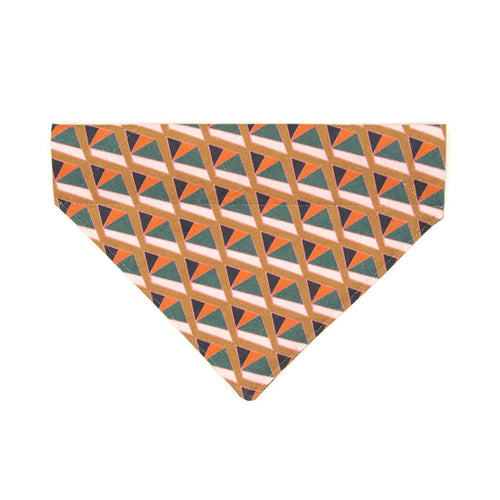 Pet Bandana - "Bastet" - Egyptian Bandana for Cat + Small Dog / Art Deco, Pyramid / Slide-on Bandana / Over-the-Collar (One Size)