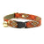 Cat Collar - "Pecan Praline" - Orange Plaid Cat Collar / Fall, Autumn, Harvest, Thanksgiving, Wedding / Breakaway Buckle or Non-Breakaway / Cat, Kitten + Small Dog Sizes