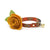 Cat Collar + Flower Set - "Pecan Praline" - Autumn Plaid Cat Collar w/ Mustard Felt Flower (Detachable)