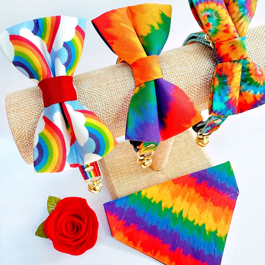Cat Collar Woodstock Tie Dye Cat Collar Summer Boho Hippie