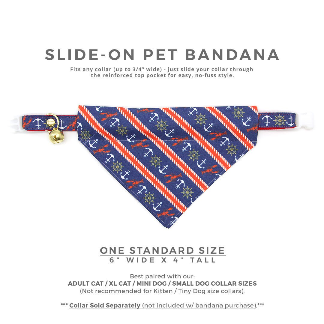 Navy blue dog bandana best sale